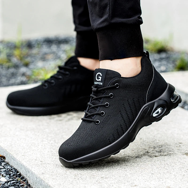 New Styles Men Safety Boots With Steel Toe Cap Anti-smash Work Sneakers Safety Shoes Men IndestructibleWork Boots Tactical Boots